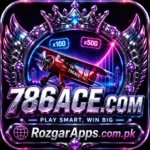 786ACE logo showing the spade card suit branding used across the app