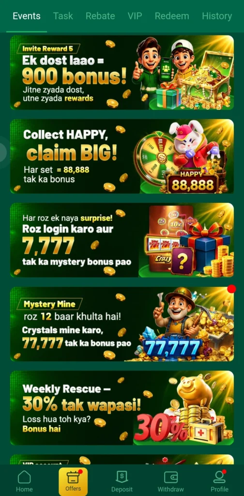 EU777 Game daily login bonus – Mystery Mine event