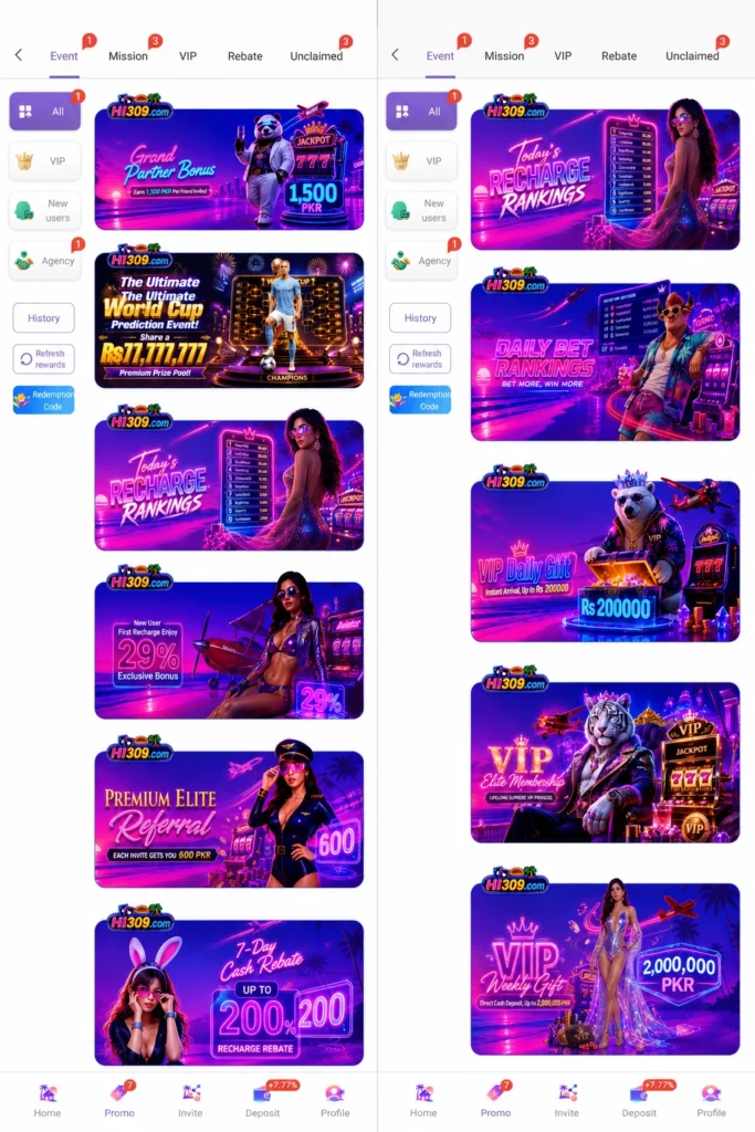 HI309 Game VIP benefits – Daily Gift and Elite Membership tiers