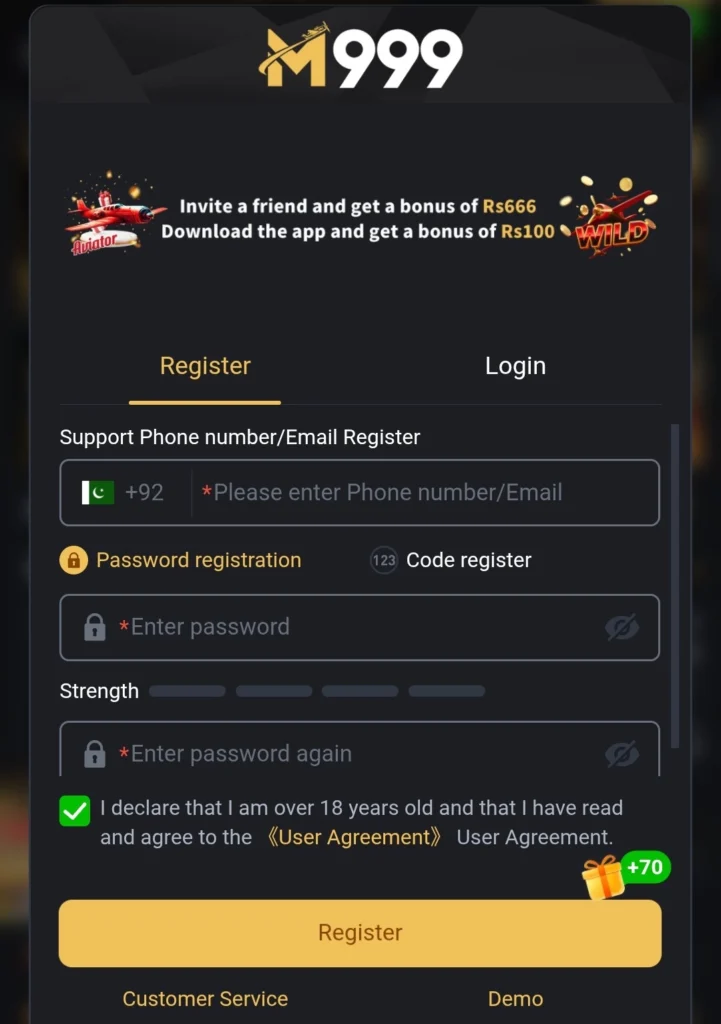 M999 Registration Credentials