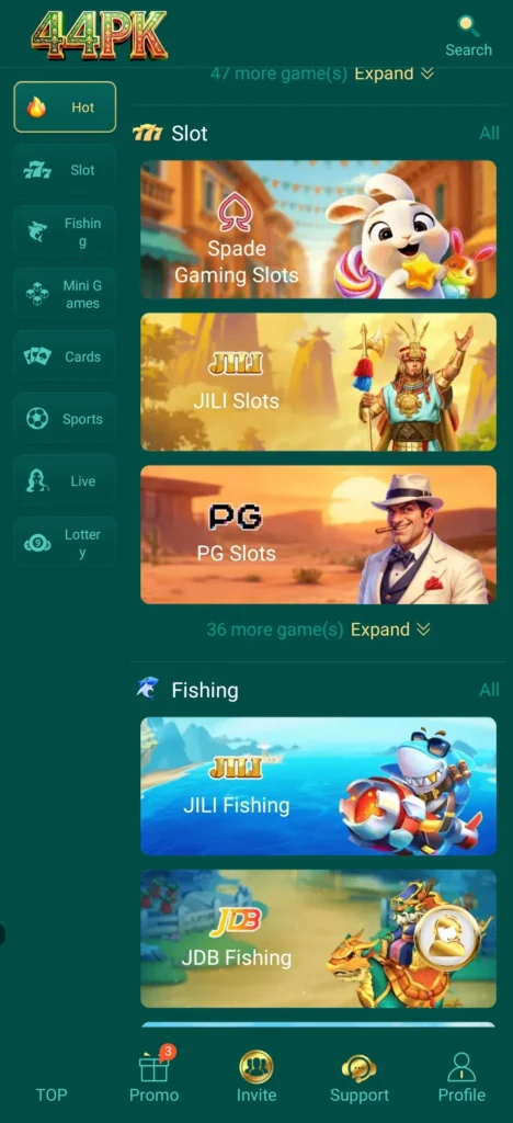 Is 44PK Game safe Pakistan – Slot and Fishing categories