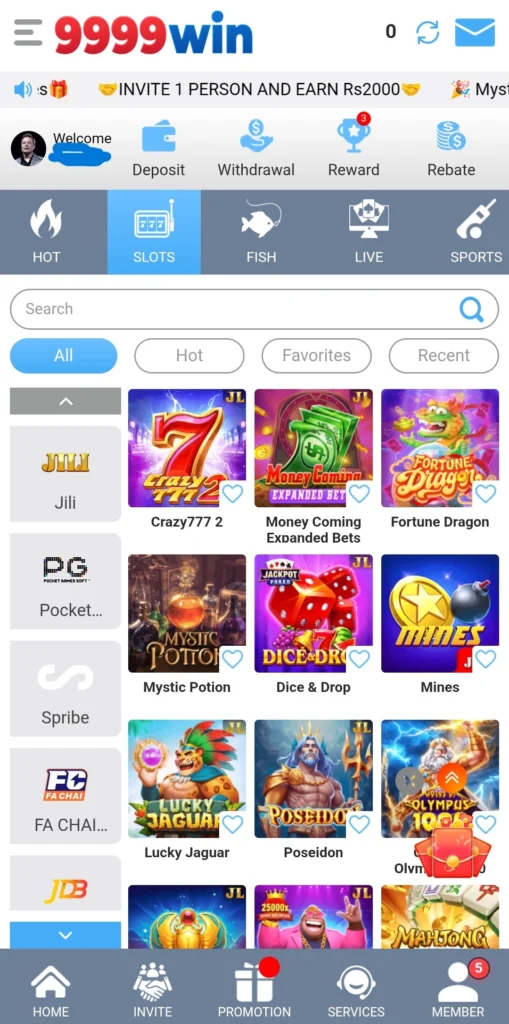 9999Win Game review Pakistan – Slots category
