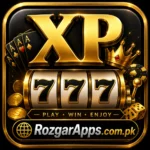 XP777 logo showing the gold slot machine style branding used across the app