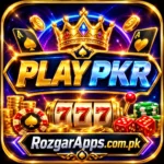 PLAYPKR.com logo shown as playpkr.vip branding across the app header