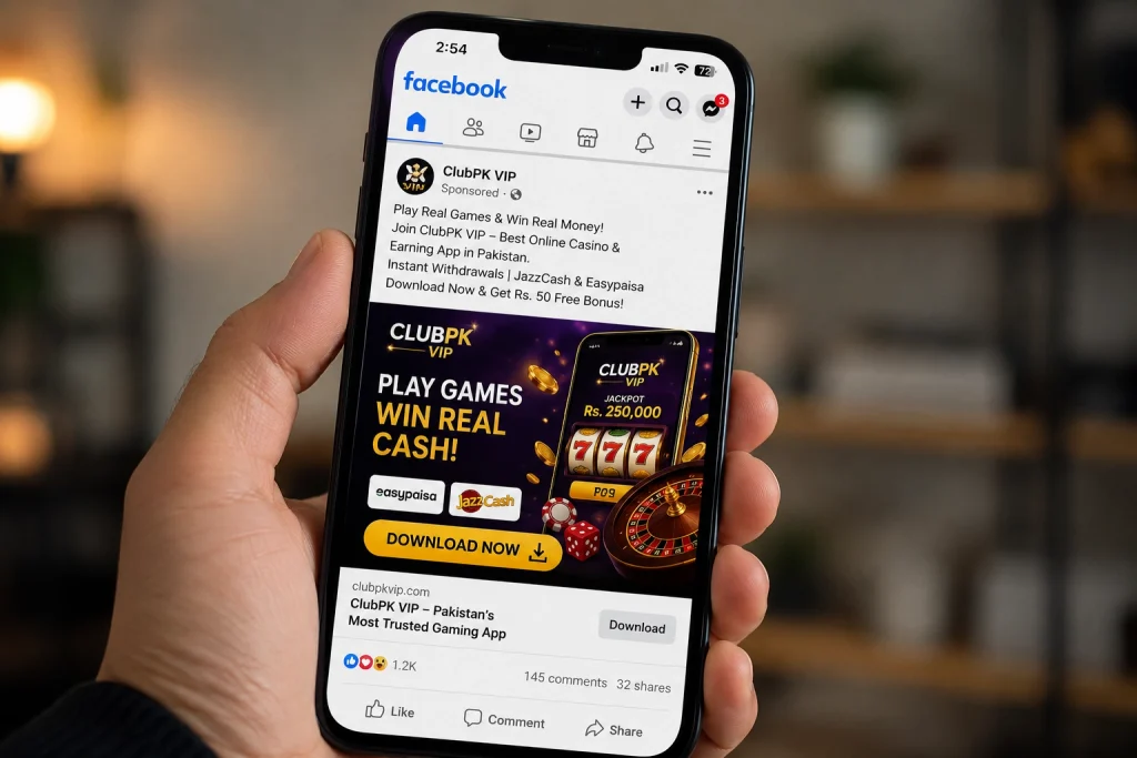 Facebook gambling ads disguised as casino style mobile games