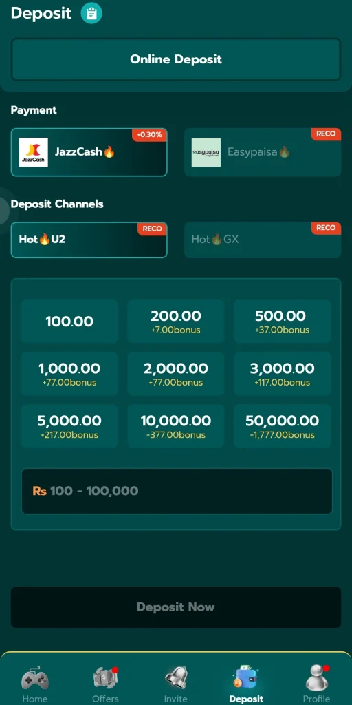1 PPP Game Deposit