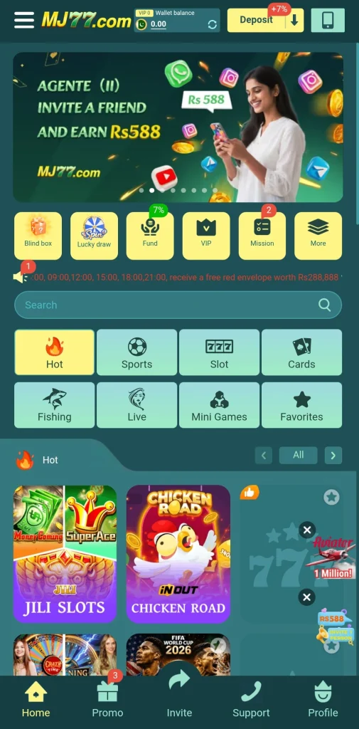 MJ77 APK Homepage