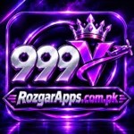 999V logo with white and purple lettering and a red plane
